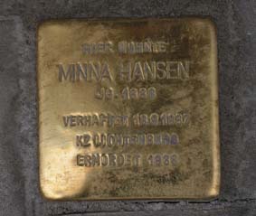 Stolperstein fr Minna Hansen, Kiel